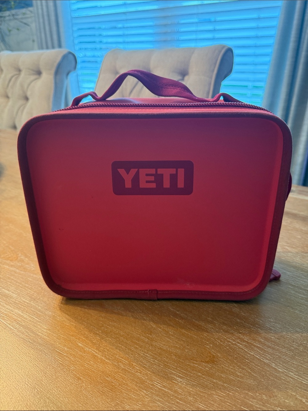 Yeti salmon colored lunch box